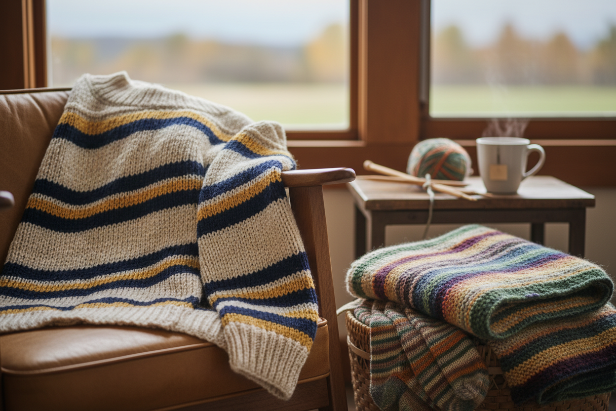 Stribet Strik: En Tidløs Tendens i Garderoben